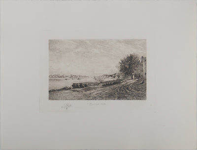 Antoine GUILLEMET : Le port, Héliogravure originale (vue générale) - Crédit photo : Galerie Art.Paris