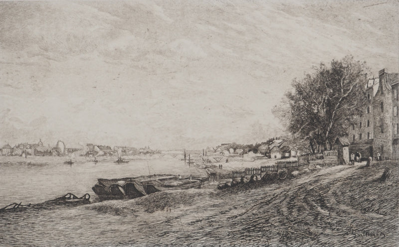 Antoine GUILLEMET : Le port, Héliogravure originale (photo de détail 3) - Crédit photo : Galerie Art.Paris