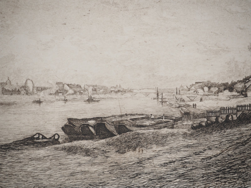 Antoine GUILLEMET : Le port, Héliogravure originale (photo de détail 5) - Crédit photo : Galerie Art.Paris