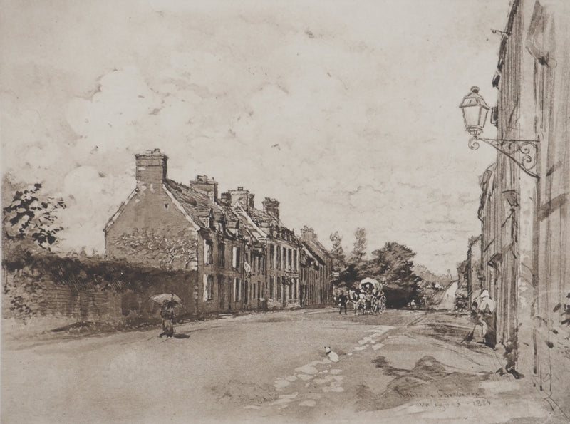 Felix BUHOT : La route de Cherbourg à Valognes, Héliogravure originale (photo de détail 3) - Crédit photo : Galerie Art.Paris