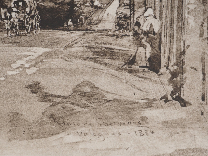Felix BUHOT : La route de Cherbourg à Valognes, Héliogravure originale (photo de détail 6) - Crédit photo : Galerie Art.Paris