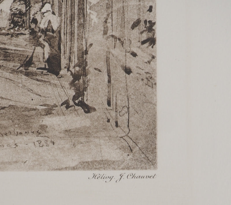 Felix BUHOT : La route de Cherbourg à Valognes, Héliogravure originale (photo de détail 2) - Crédit photo : Galerie Art.Paris
