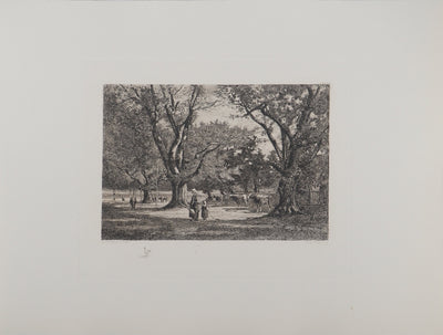 Camille BERNIER : Paysage de campagne, Héliogravure originale (vue générale) - Crédit photo : Galerie Art.Paris