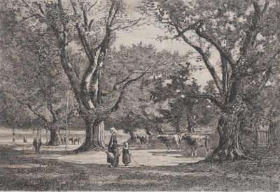 Camille BERNIER : Paysage de campagne, Héliogravure originale (photo de détail 3) - Crédit photo : Galerie Art.Paris