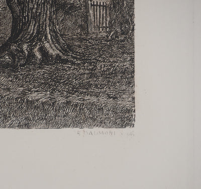 Camille BERNIER : Paysage de campagne, Héliogravure originale (photo de détail 2) - Crédit photo : Galerie Art.Paris