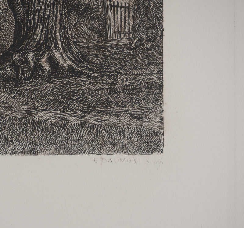 Camille BERNIER : Paysage de campagne, Héliogravure originale (photo de détail 2) - Crédit photo : Galerie Art.Paris
