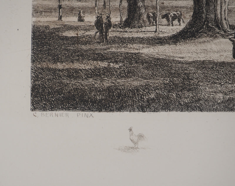 Camille BERNIER : Paysage de campagne, Héliogravure originale (photo de détail 6) - Crédit photo : Galerie Art.Paris