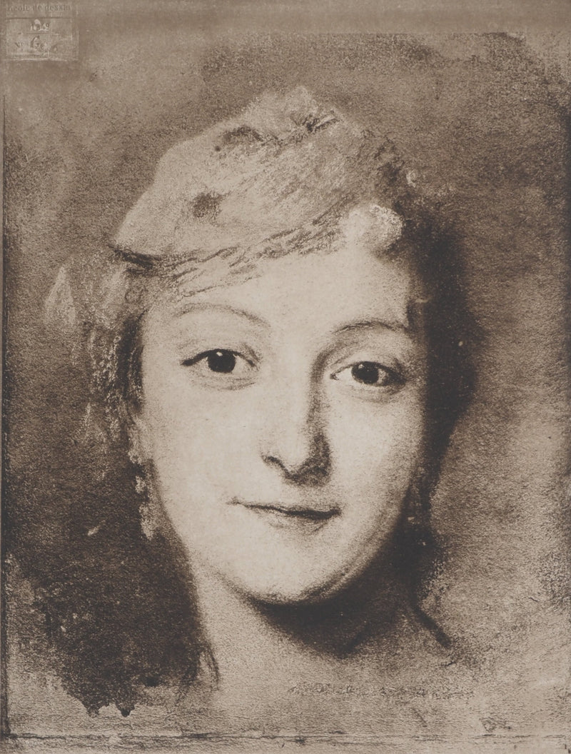 Maurice Quentin DE LA TOUR : Portrait de Mademoiselle Fel, Héliogravure originale (photo de détail 3) - Crédit photo : Galerie Art.Paris