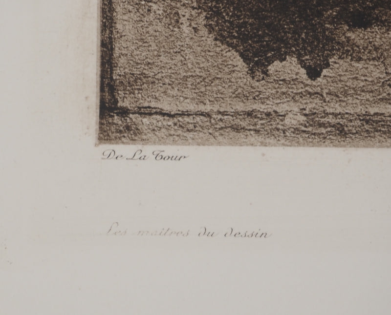 Maurice Quentin DE LA TOUR : Portrait de Mademoiselle Fel, Héliogravure originale (photo de détail 2) - Crédit photo : Galerie Art.Paris