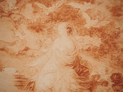 François BOUCHER : Les anges, Héliogravure originale (photo de détail 3) - Crédit photo : Galerie Art.Paris