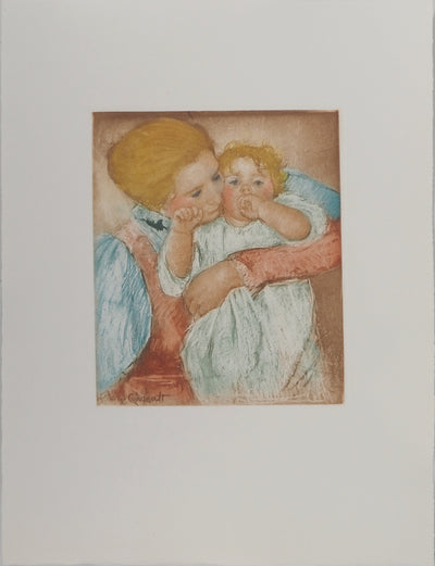 Mary CASSATT : Amour maternel, Gravure originale (vue générale) - Crédit photo : Galerie Art.Paris