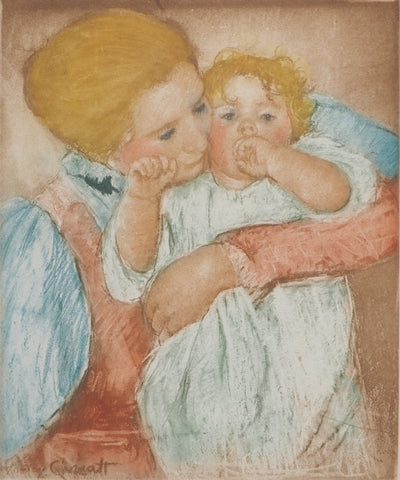 Mary CASSATT : Amour maternel, Gravure originale (photo de détail 3) - Crédit photo : Galerie Art.Paris