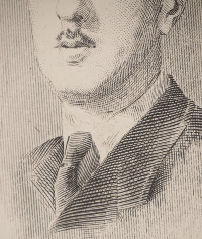 0ème siècle ECOLE : Portrait Charles De Gaulle, Gravure originale (photo de détail 4) - Crédit photo : Galerie Art.Paris