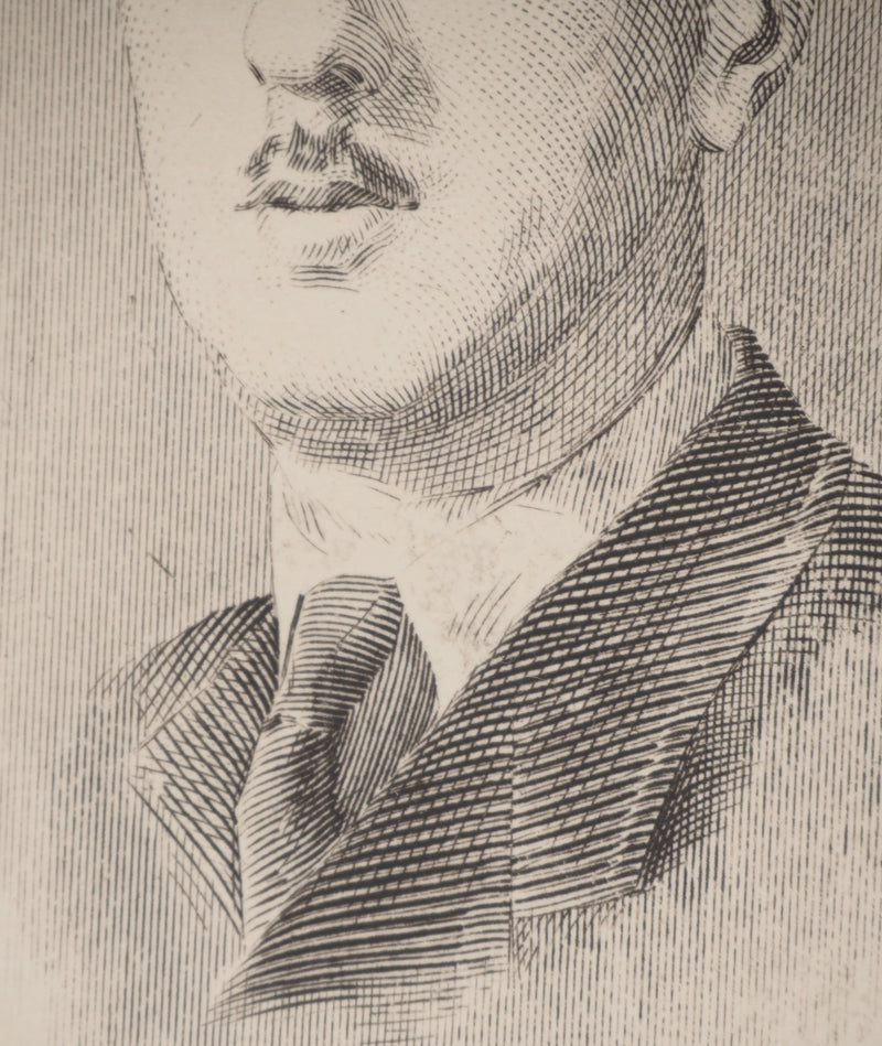 0ème siècle ECOLE : Portrait Charles De Gaulle, Gravure originale (photo de détail 4) - Crédit photo : Galerie Art.Paris