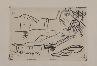 Jacqueline MARVAL : Nu féminin, Gravure originale (photo de détail 3) - Crédit photo : Galerie Art.Paris
