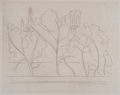 Henri MATISSE : Notre Dame à travers les arbres, Gravure originale (photo de détail 2) - Crédit photo : Galerie Art.Paris