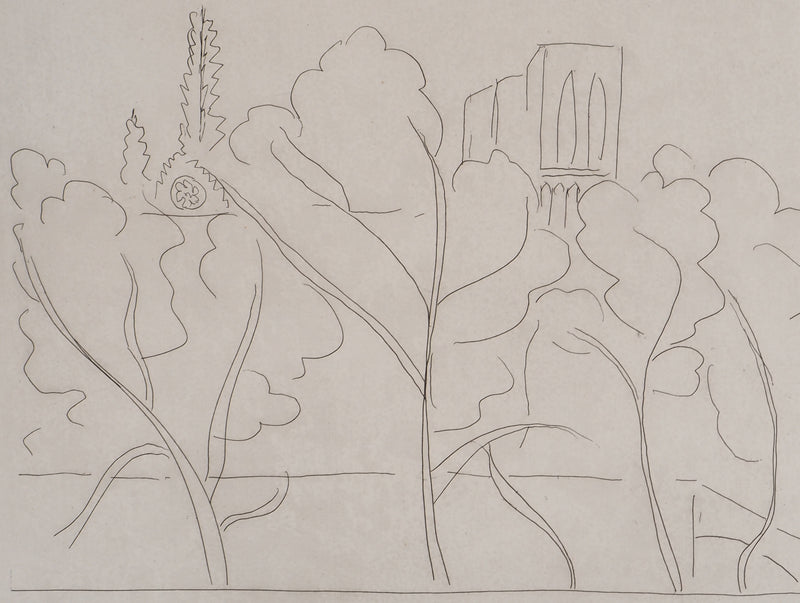 Henri MATISSE : Notre Dame à travers les arbres, Gravure originale (photo de détail 3) - Crédit photo : Galerie Art.Paris