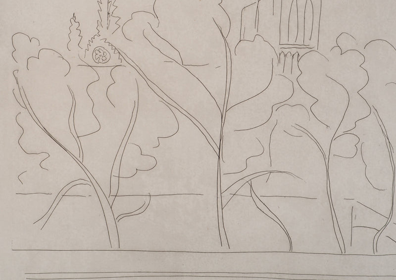 Henri MATISSE : Notre Dame à travers les arbres, Gravure originale (photo de détail 5) - Crédit photo : Galerie Art.Paris