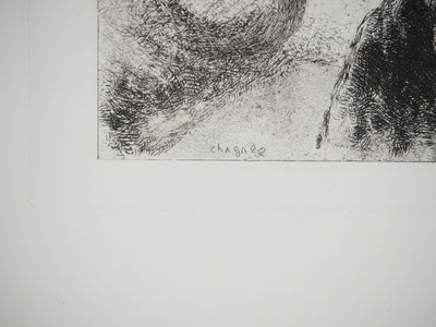 Marc CHAGALL : Vocation de Jérémie, c, Gravure originale (photo de détail 2) - Crédit photo : Galerie Art.Paris