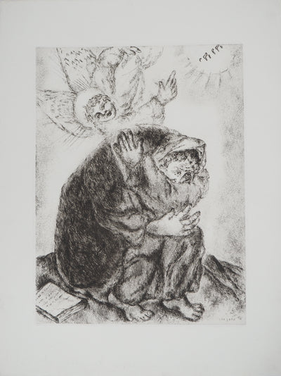 Marc CHAGALL : Prière d'Esaïe, c, Gravure originale (vue générale) - Crédit photo : Galerie Art.Paris