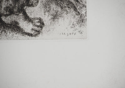 Marc CHAGALL : Prière d'Esaïe, c, Gravure originale (photo de détail 2) - Crédit photo : Galerie Art.Paris