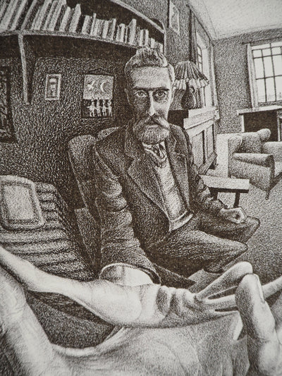 ESCHER M.C. : Main avec globe réfléchissant, oeuvre originale (photo de détail 4) - Crédit photo : Galerie Art.Paris