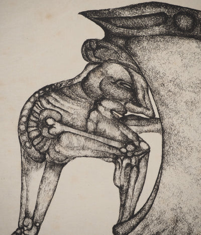Fred DEUX : L'avaleur, Gravure originale (photo de détail 4) - Crédit photo : Galerie Art.Paris