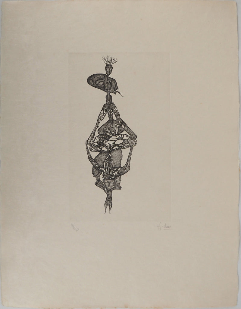 Fred DEUX : Débandement, Gravure originale (vue générale) - Crédit photo : Galerie Art.Paris