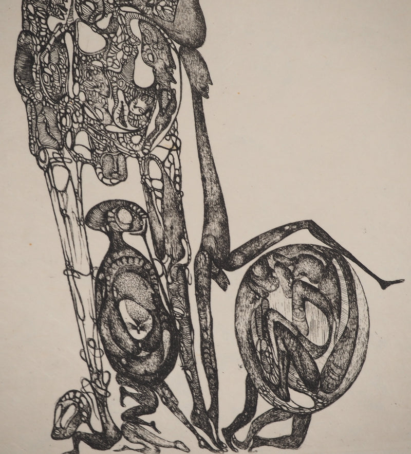 Fred DEUX : Parade interne, Gravure originale (photo de détail 5) - Crédit photo : Galerie Art.Paris