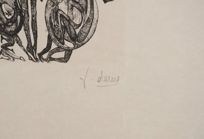 Fred DEUX : Parade interne, Gravure originale (photo de détail 2) - Crédit photo : Galerie Art.Paris