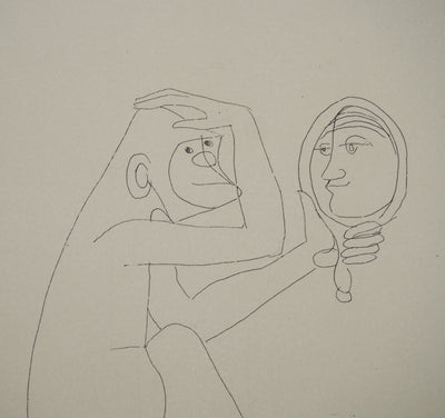 François-Xavier LALANNE : Le singe au miroir, Gravure originale (photo de détail 4) - Crédit photo : Galerie Art.Paris