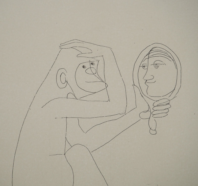 François-Xavier LALANNE : Le singe au miroir, Gravure originale (photo de détail 4) - Crédit photo : Galerie Art.Paris