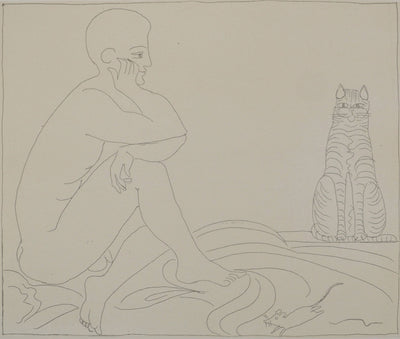 François-Xavier LALANNE : Le chat et la souris, Gravure originale (photo de détail 3) - Crédit photo : Galerie Art.Paris