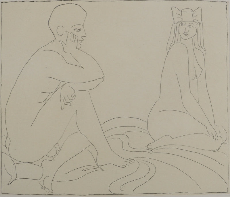 François-Xavier LALANNE : La jeune fille au ruban, Gravure originale (photo de détail 3) - Crédit photo : Galerie Art.Paris