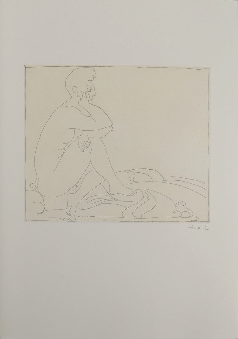 François-Xavier LALANNE : La solitude, Gravure originale (vue générale) - Crédit photo : Galerie Art.Paris