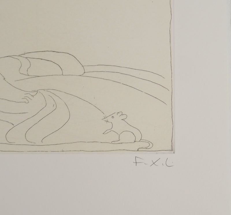 François-Xavier LALANNE : La solitude, Gravure originale (photo de détail 2) - Crédit photo : Galerie Art.Paris