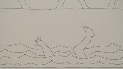 François-Xavier LALANNE : L'homme à la mer, Gravure originale (photo de détail 4) - Crédit photo : Galerie Art.Paris