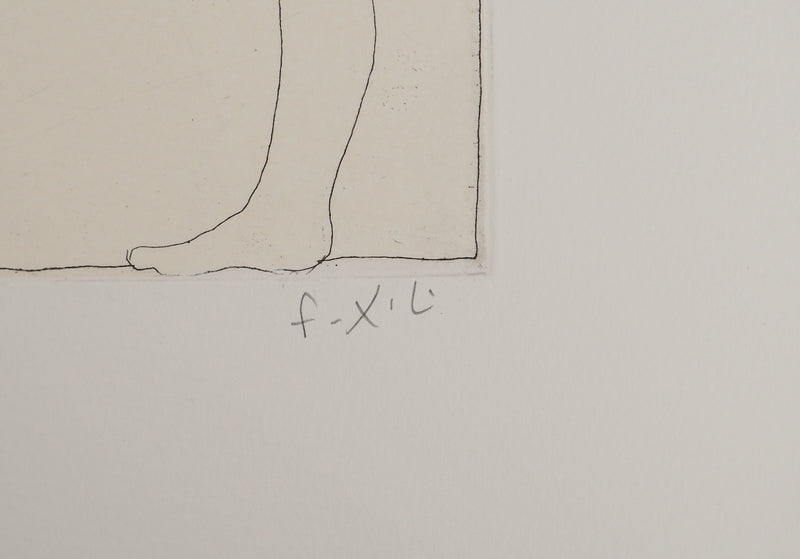 François-Xavier LALANNE : Le triangle amoureux, Gravure originale (photo de détail 2) - Crédit photo : Galerie Art.Paris