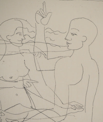 François-Xavier LALANNE : Hommes et femmes, Gravure originale (photo de détail 4) - Crédit photo : Galerie Art.Paris