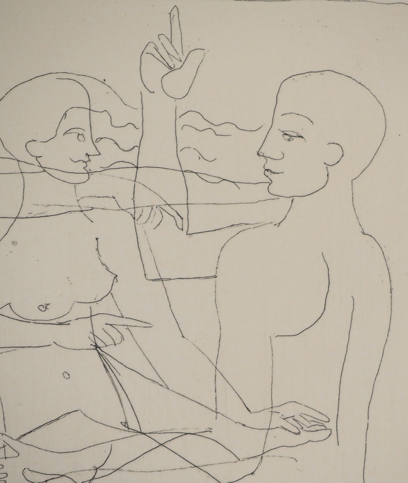 François-Xavier LALANNE : Hommes et femmes, Gravure originale (photo de détail 4) - Crédit photo : Galerie Art.Paris