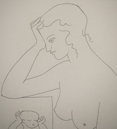 François-Xavier LALANNE : Mère et enfant, Gravure originale (photo de détail 5) - Crédit photo : Galerie Art.Paris