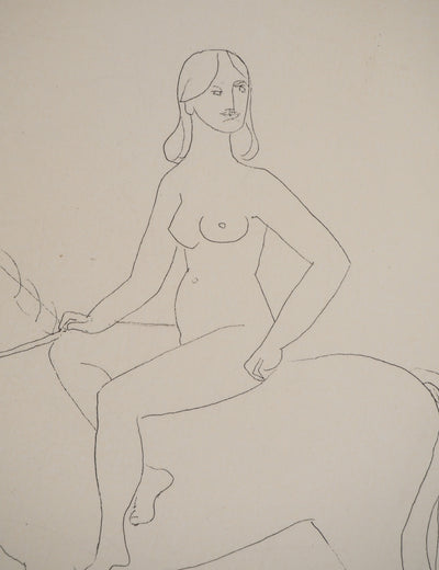 François-Xavier LALANNE : La cavalière, Gravure originale (photo de détail 5) - Crédit photo : Galerie Art.Paris