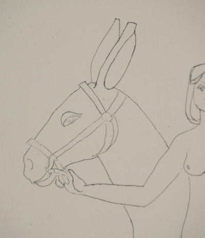 François-Xavier LALANNE : L'âne et la femme, Gravure originale (photo de détail 4) - Crédit photo : Galerie Art.Paris