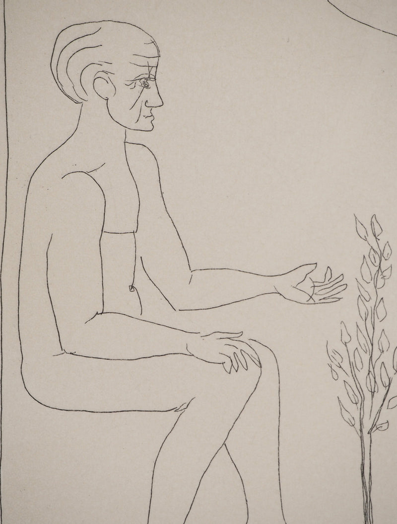 François-Xavier LALANNE : Le vieil homme et ses fils, Gravure originale (photo de détail 5) - Crédit photo : Galerie Art.Paris