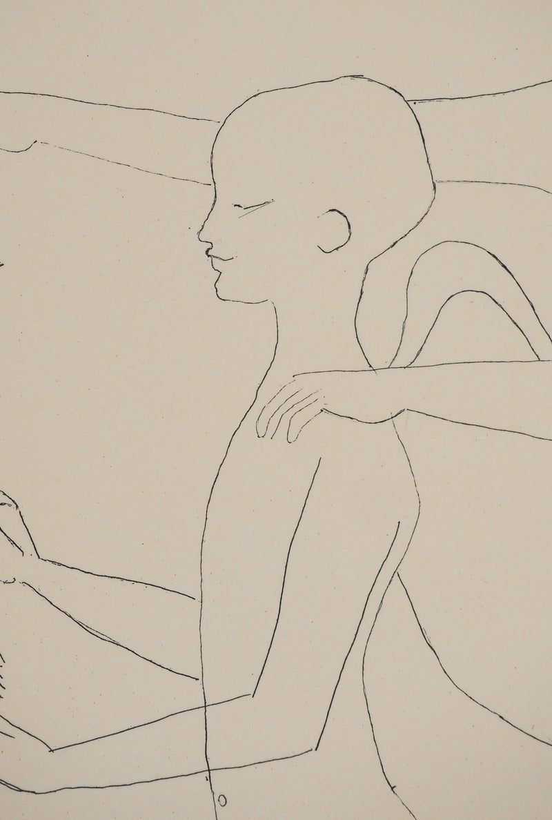 François-Xavier LALANNE : Cupidon se préparant à lancer sa flèche, Gravure originale (photo de détail 5) - Crédit photo : Galerie Art.Paris