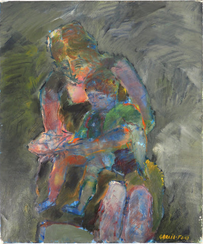Pierre GARCIA-FONS : Maternité à la lecture, c, Tableau original (vue générale) - Crédit photo : Galerie Art.Paris