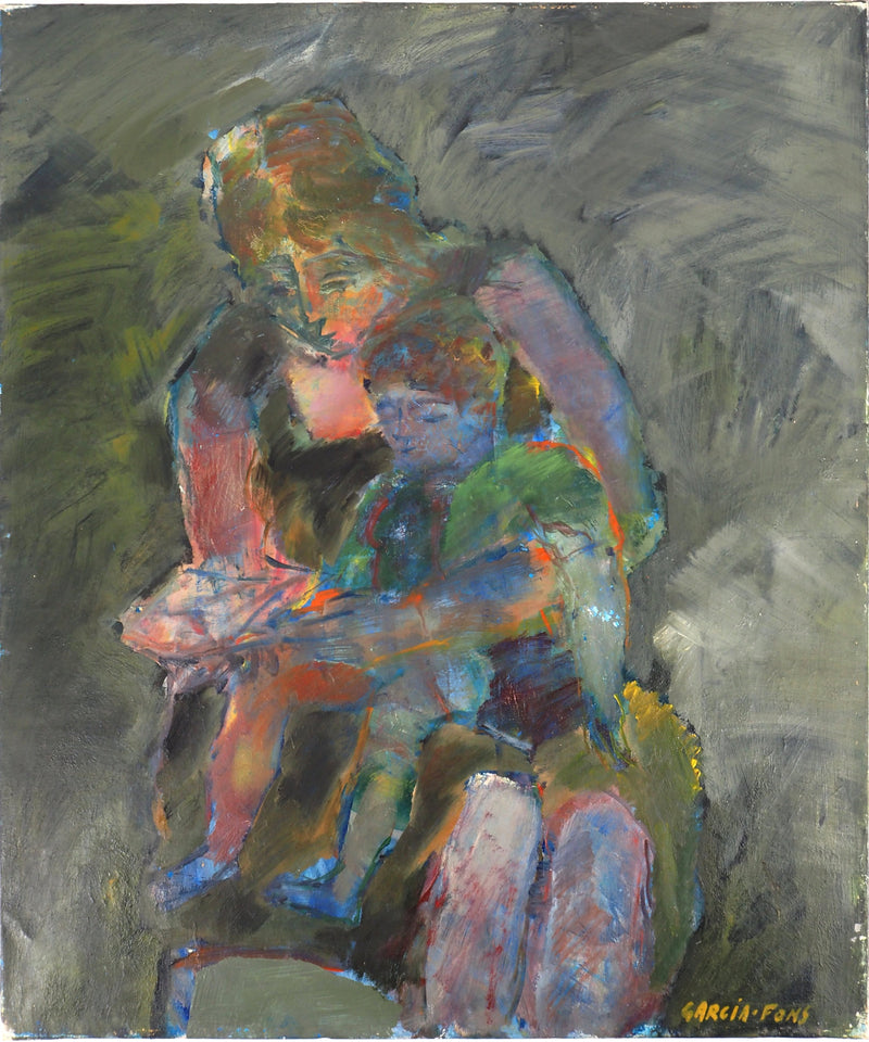 Pierre GARCIA-FONS : Maternité à la lecture, c, Tableau original (vue générale) - Crédit photo : Galerie Art.Paris