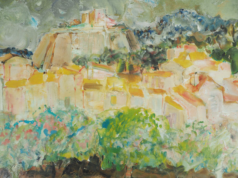 Pierre GARCIA-FONS : Provence, le Hameau perché, Huile sur toile signée