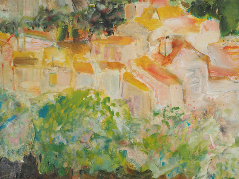 Pierre GARCIA-FONS : Provence, le Hameau perché, Huile sur toile signée