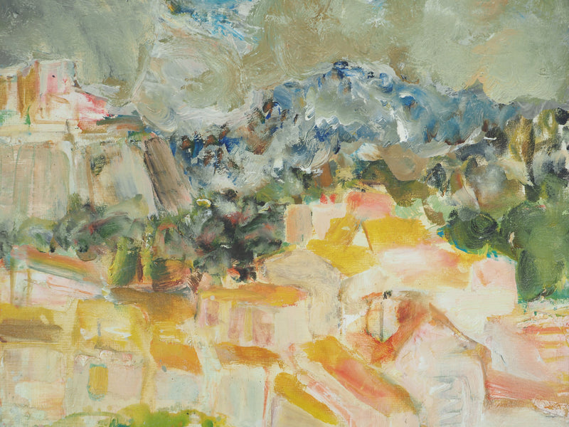 Pierre GARCIA-FONS : Provence, le Hameau perché, Huile sur toile signée